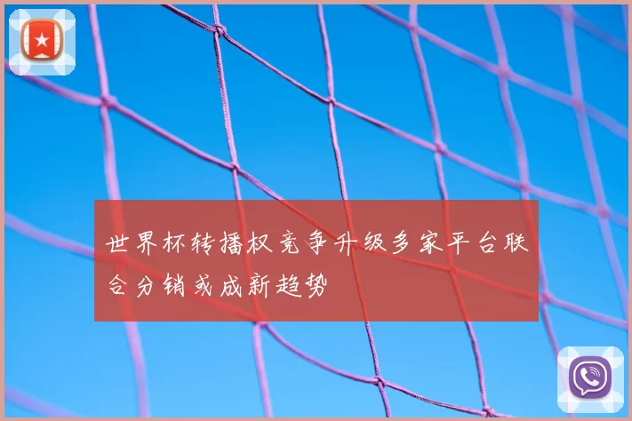 世界杯转播权竞争升级多家平台联合分销或成新趋势